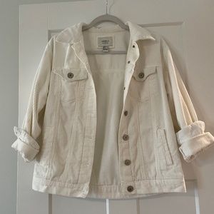 Small Forever 21 Cream Corduroy Jacket